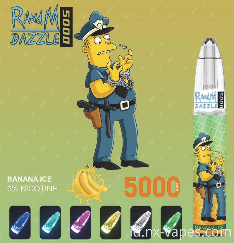 RandM Dazzle 5000 RGB Light Glowing Disposable Vape (1)